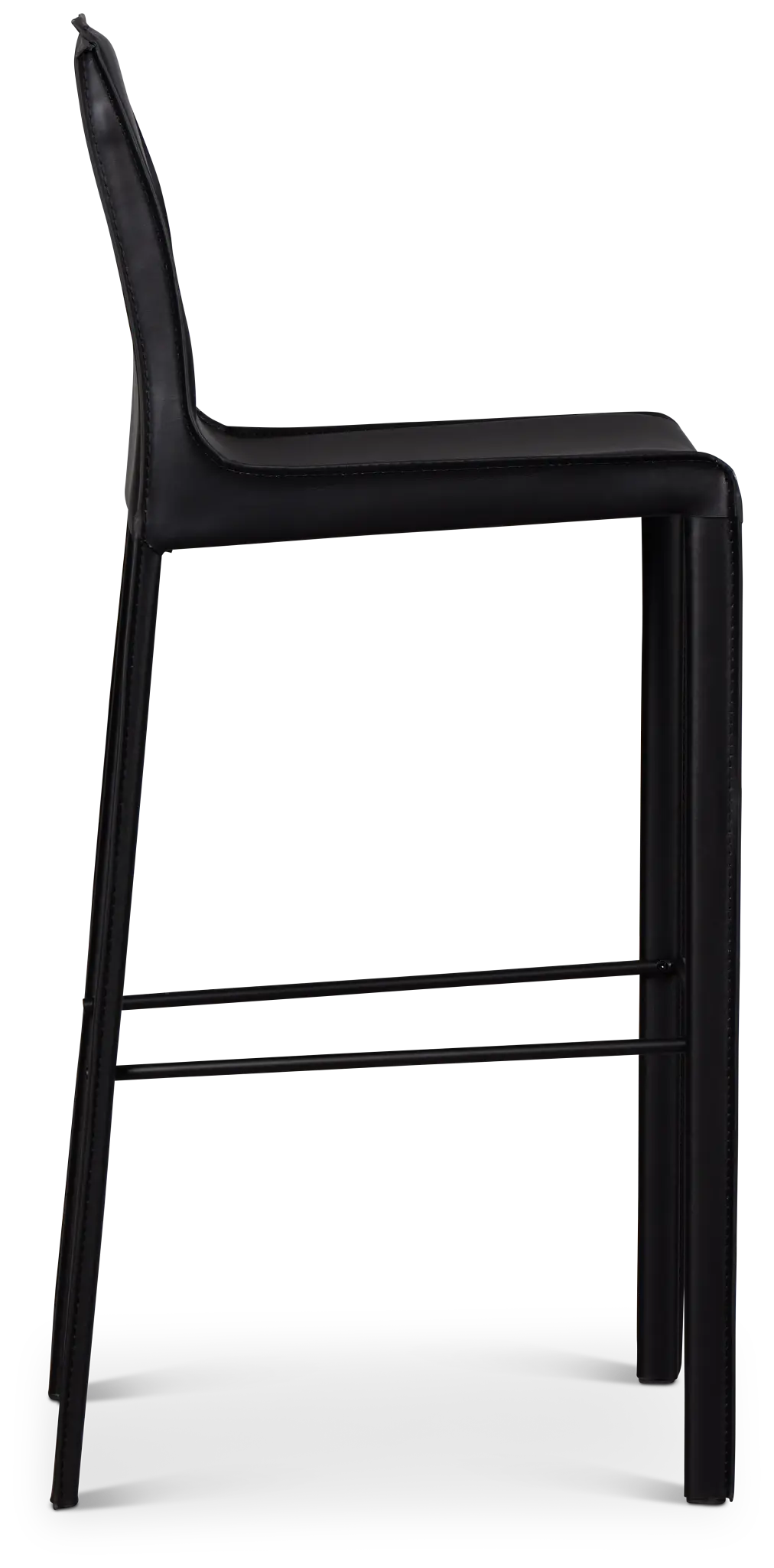 Lugo Black 30" Upholstered Barstool Lugo Black 30" Upholstered Barstool