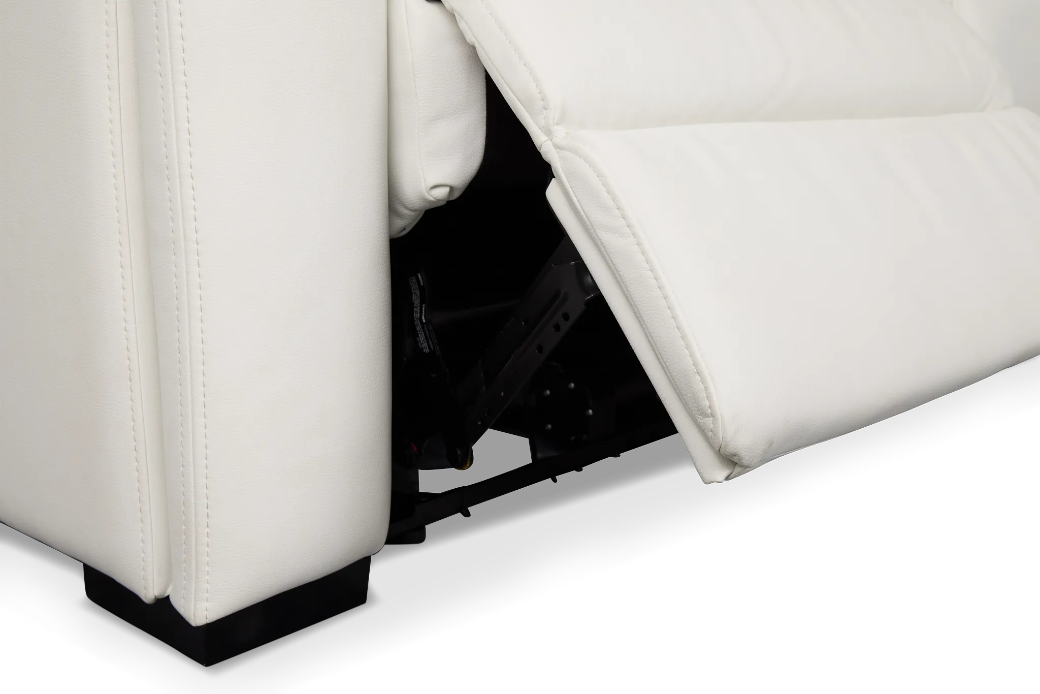 Melody White Micro Power Reclining Console Sofa