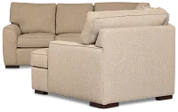Sinclair Brown Fabric Right Cuddler Innerspring Sleeper Sectional