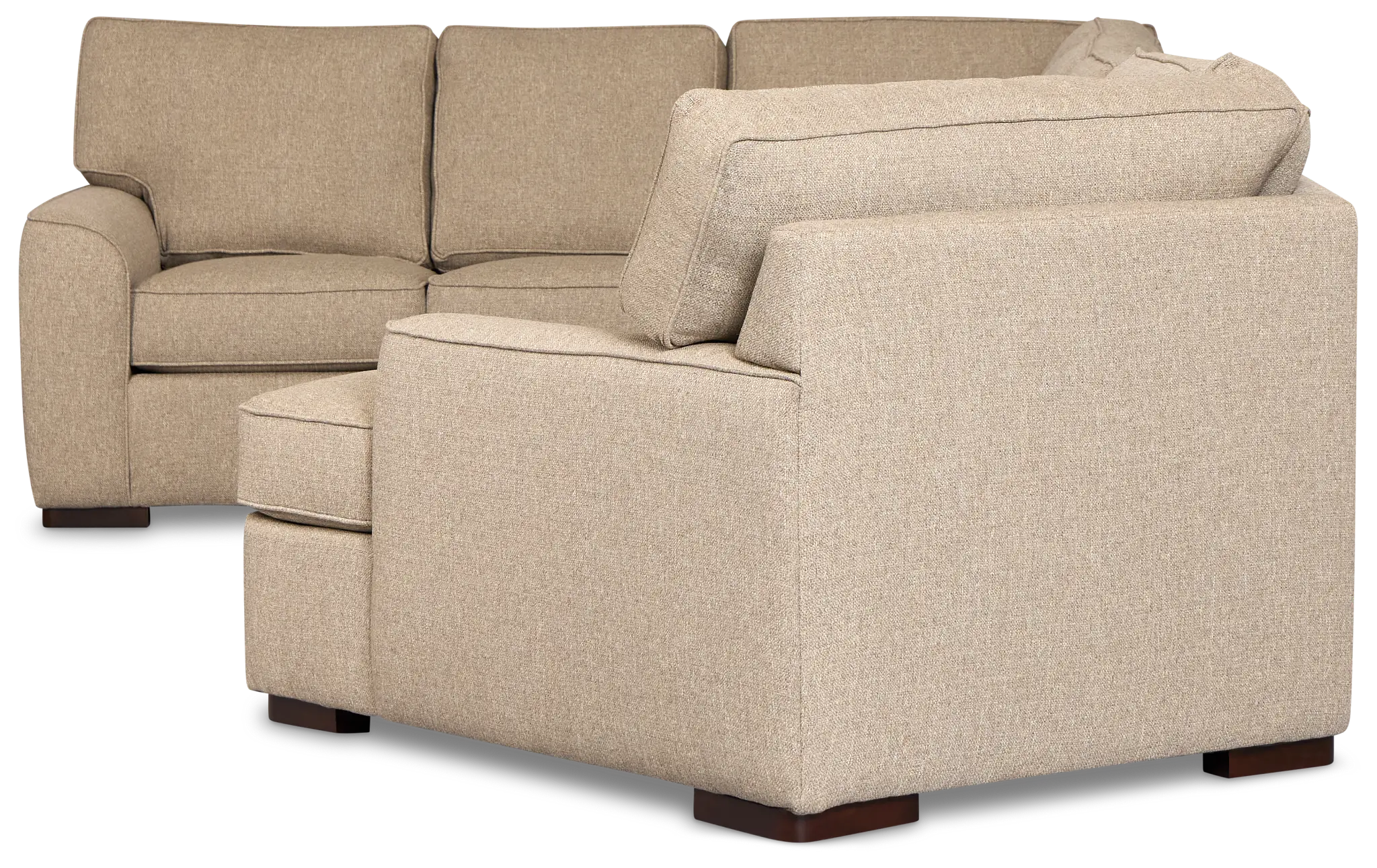 Sinclair Brown Fabric Right Cuddler Innerspring Sleeper Sectional Sinclair Brown Fabric Right Cuddler Innerspring Sleeper Sectional