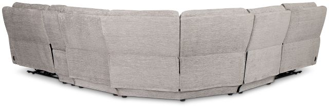 Bennett Gray Fabric Medium Dual Power 2-arm Reclining Sectional