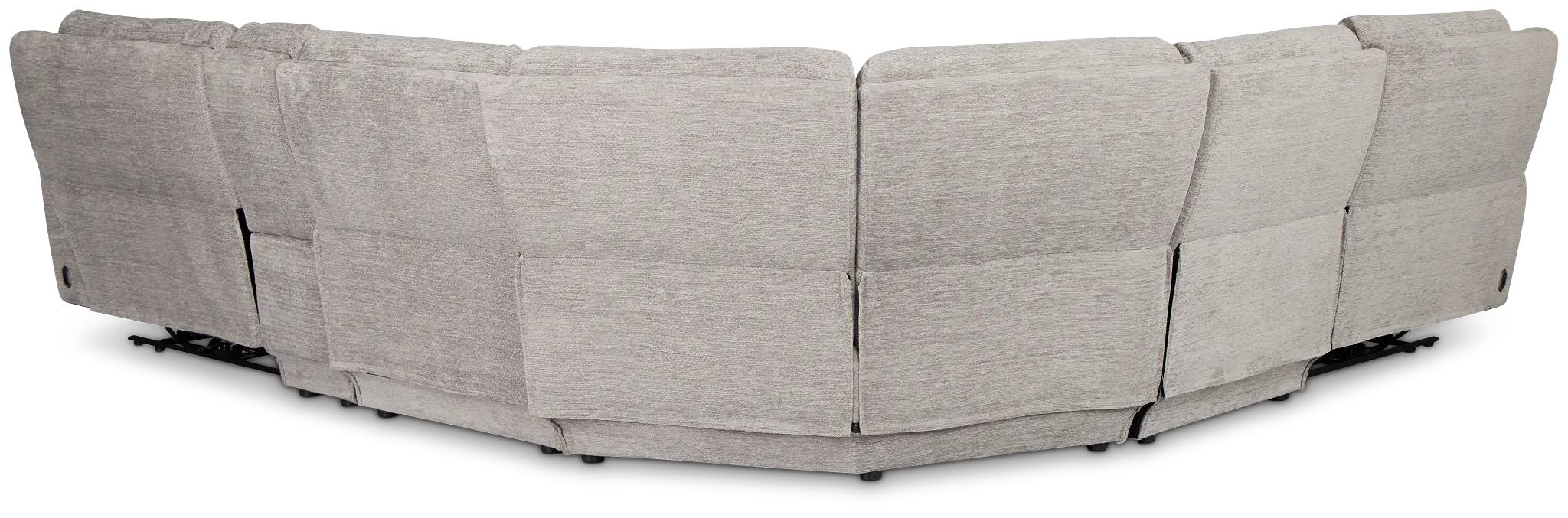 Bennett Gray Fabric Medium Dual Power 2-arm Reclining Sectional Bennett Gray Fabric Medium Dual Power 2-arm Reclining Sectional