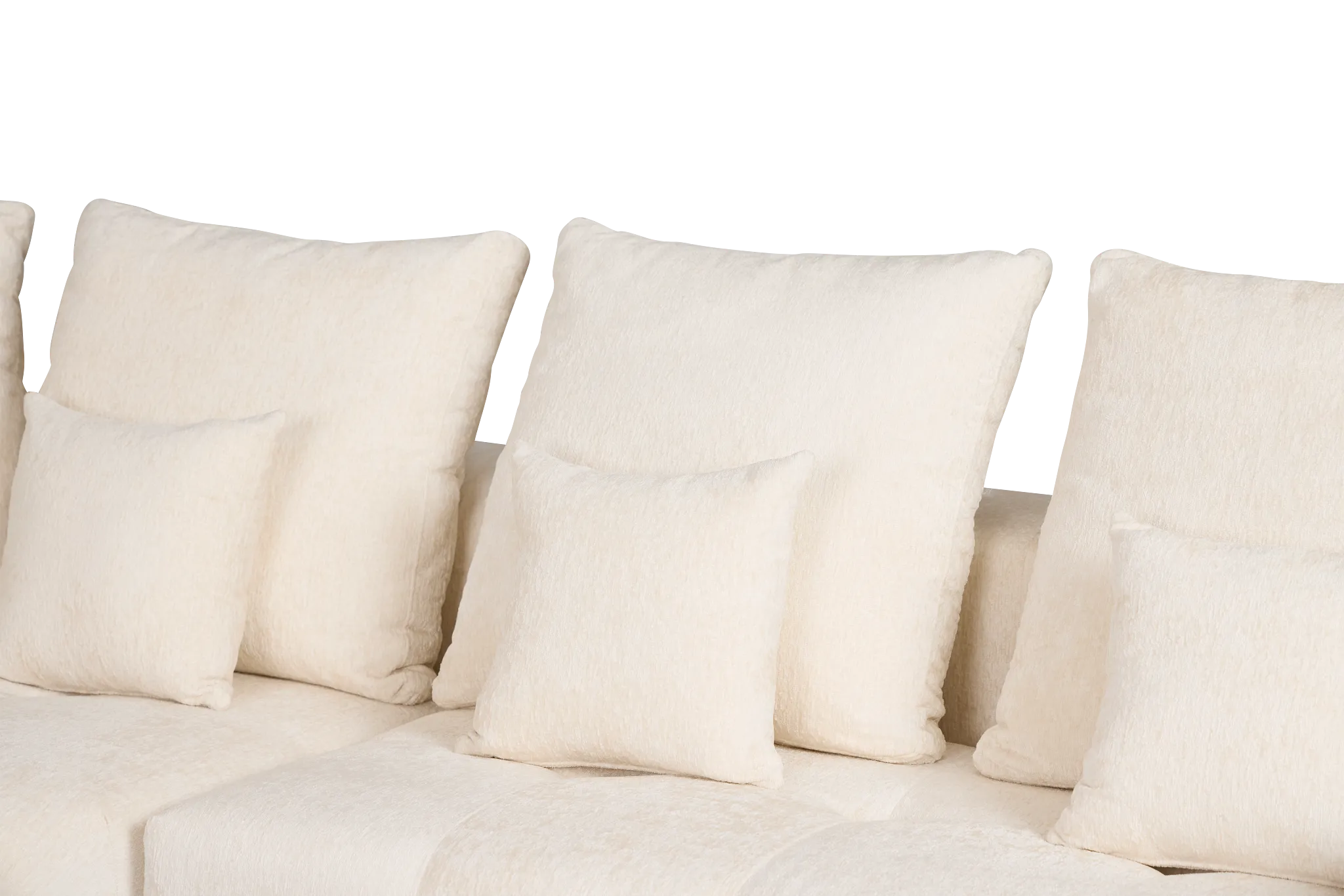 Skylar White Fabric Small Two-arm Sectional