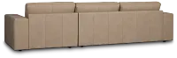 Kellan Taupe Leather Right Chaise Sectional