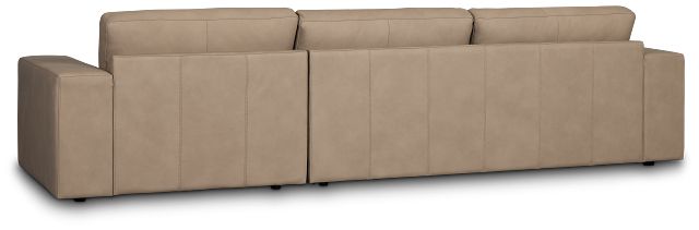 Kellan Taupe Leather Right Chaise Sectional