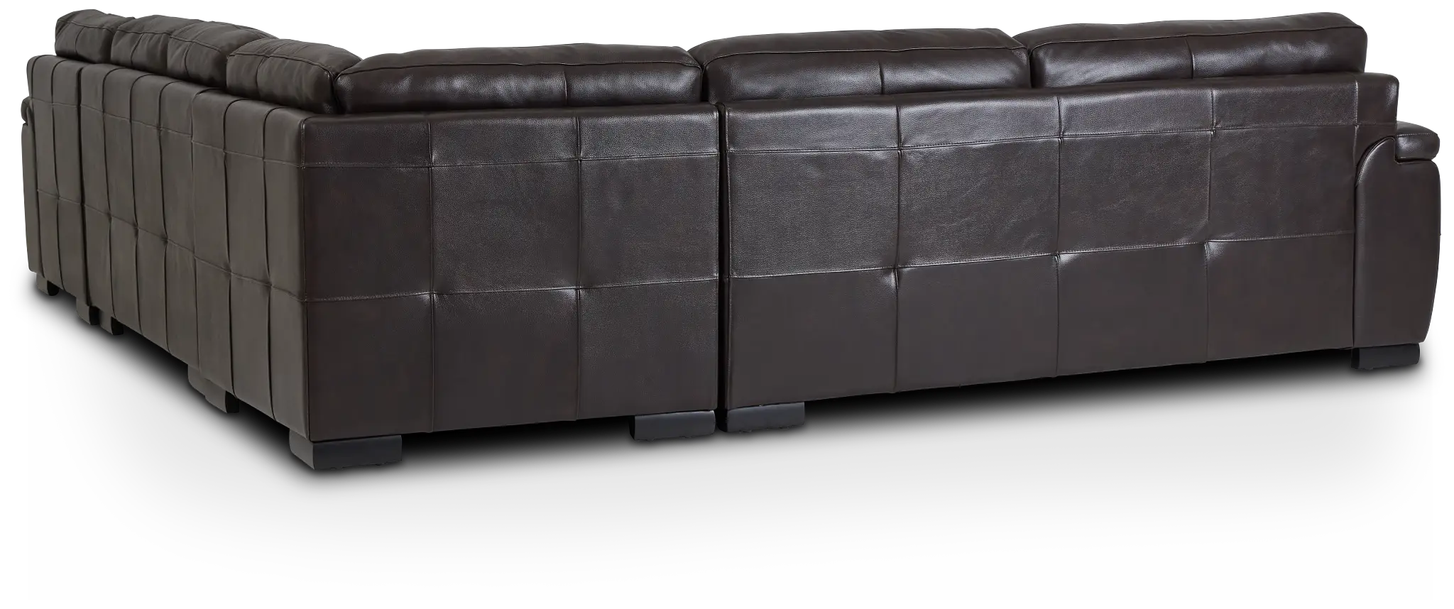 Braden Dark Brown Leather Medium Right Chaise Sectional Braden Dark Brown Leather Medium Right Chaise Sectional