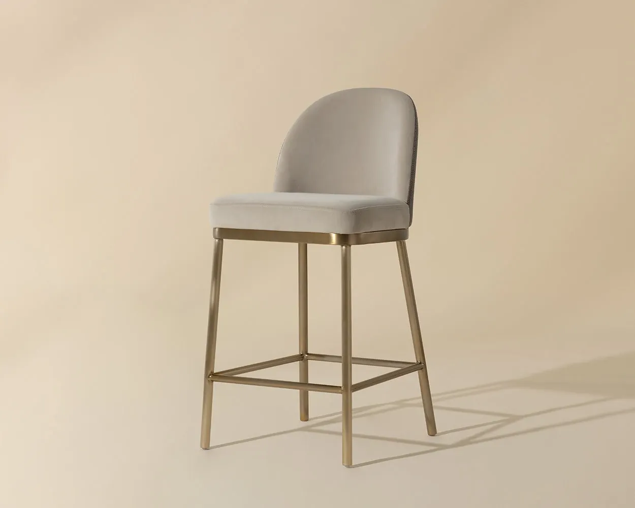 Daphne Taupe 24" Upholstered Barstool