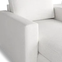 Citymod White Fabric 6-piece Home Theater With Storage Consoles