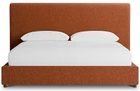 Grayton Elite Medium Brown 54" Upholstered Platform Bed