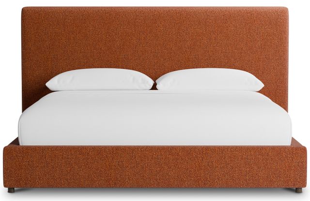 Grayton Elite Medium Brown 54" Upholstered Platform Bed