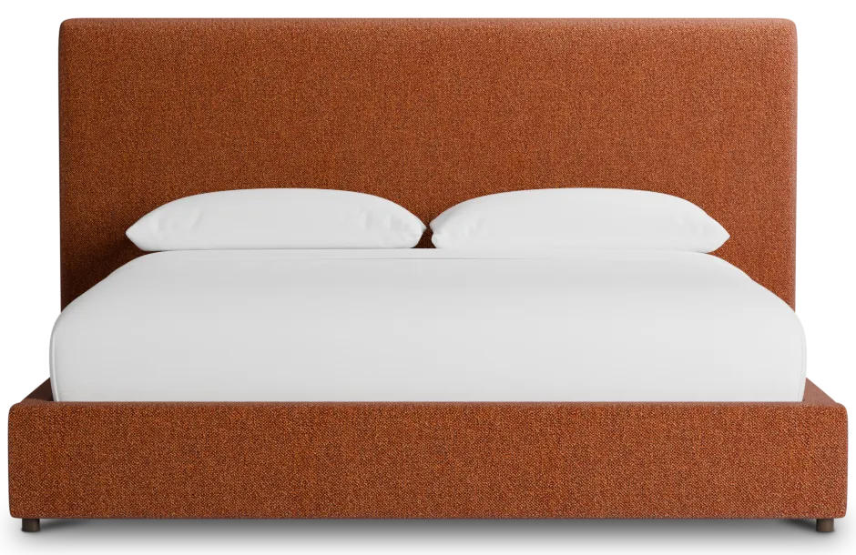 Grayton Elite Medium Brown 54" Upholstered Platform Bed