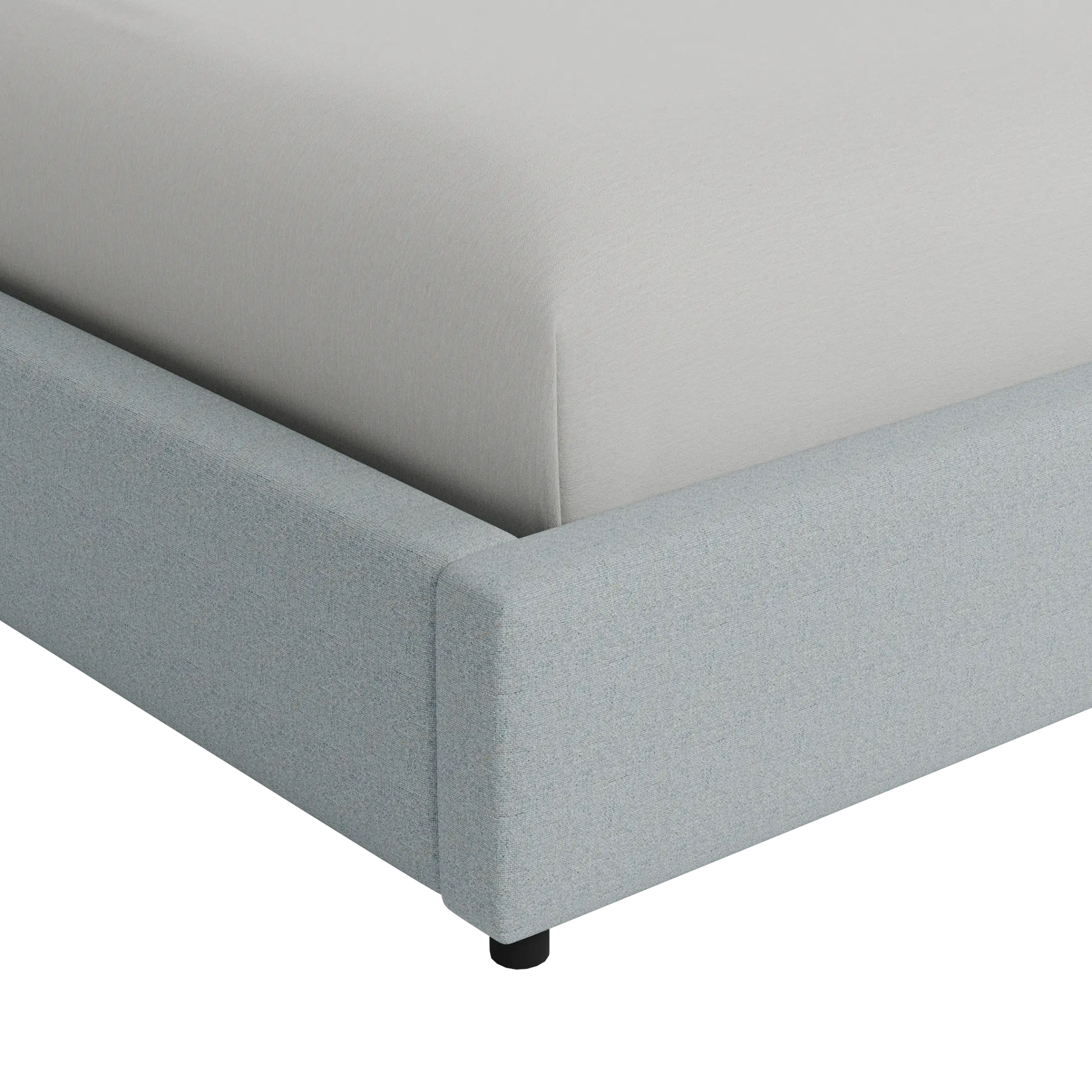 Grayton Natural Beauty Light Blue 44" Upholstered Platform Bed Grayton Natural Beauty Light Blue 44" Upholstered Platform Bed
