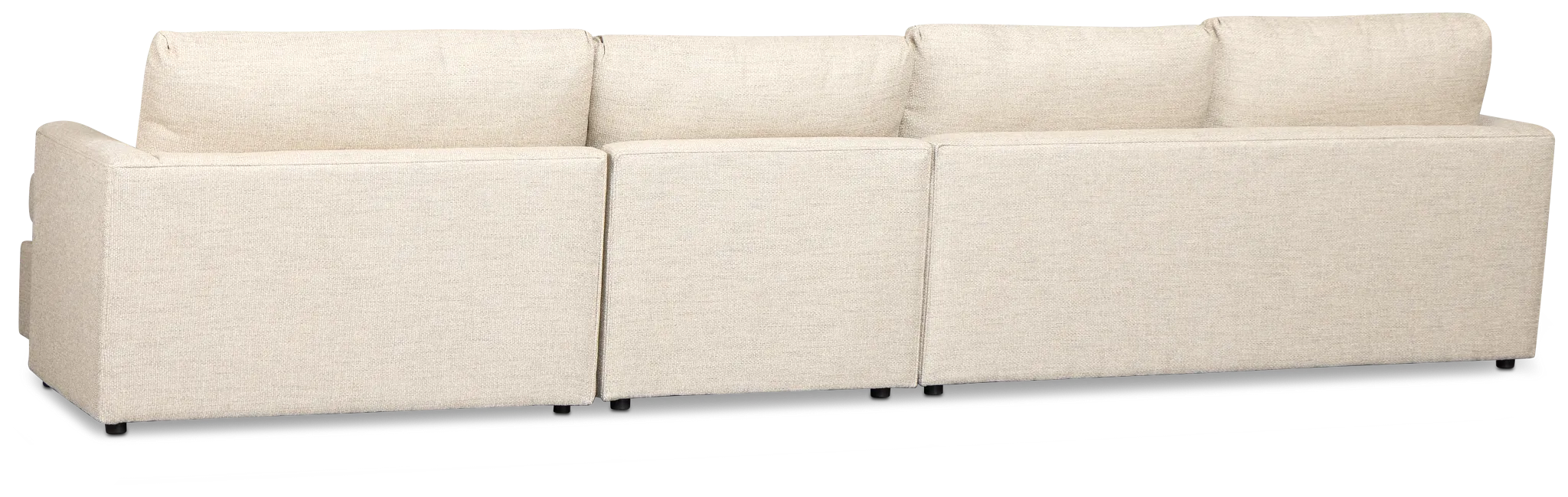 Maxwell Light Gray Fabric Small Right Chaise Sectional