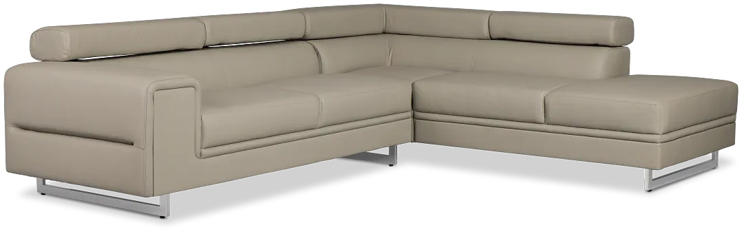 Drew Gray Micro Right Chaise Sectional