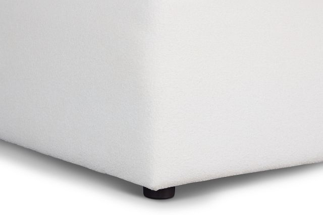 Destin Elite Ivory Fabric Armless Chair