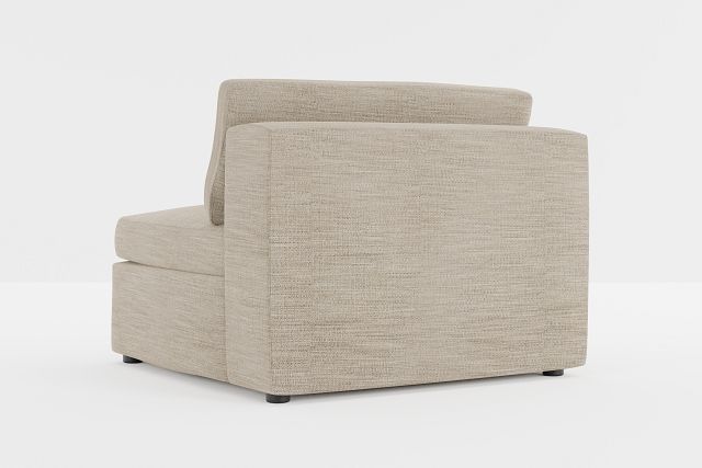 Destin Victory Taupe Fabric Armless Chair