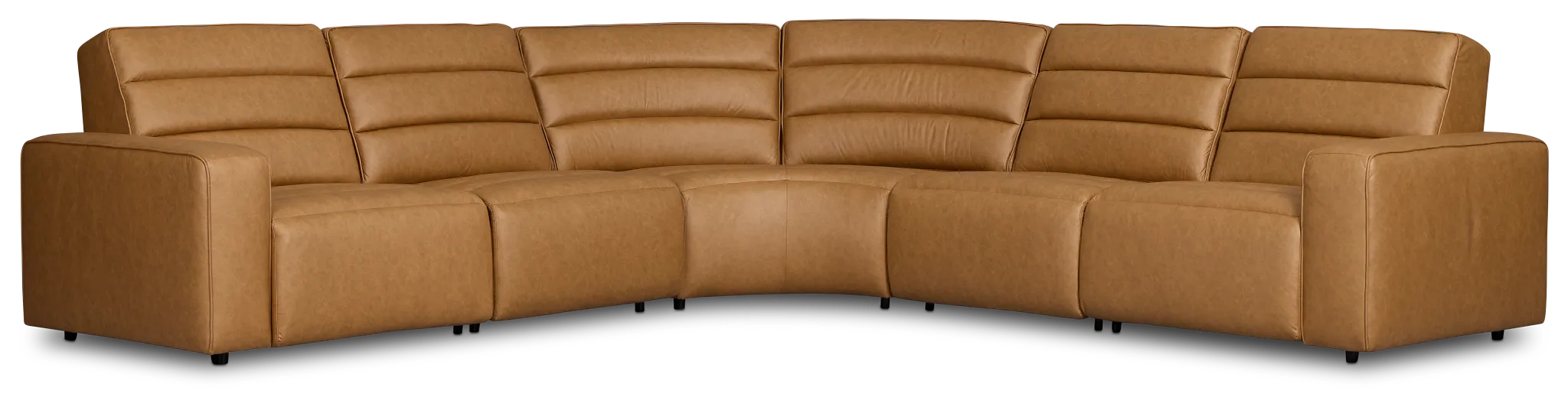 Sawyer Light Brown Micro Small Dual Power Reclining Two-arm Sectional