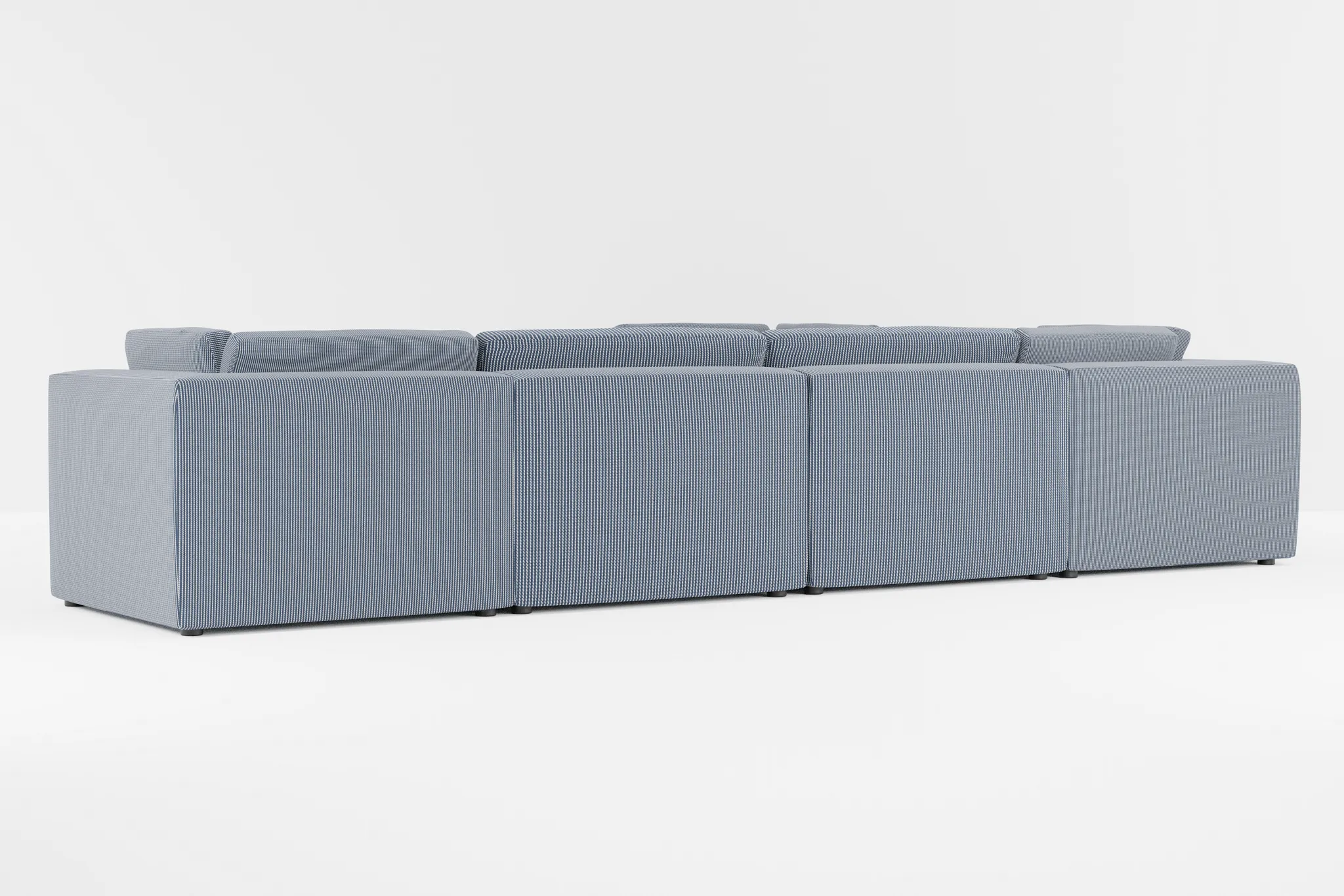 Destin Lucy Navy Fabric 6-piece Modular Sectional