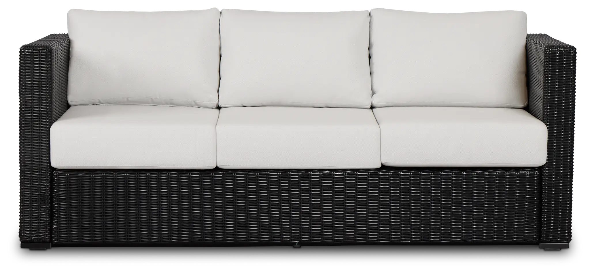 Montecito Black Sofa With Light Beige Cushions Montecito Black Sofa With Light Beige Cushions