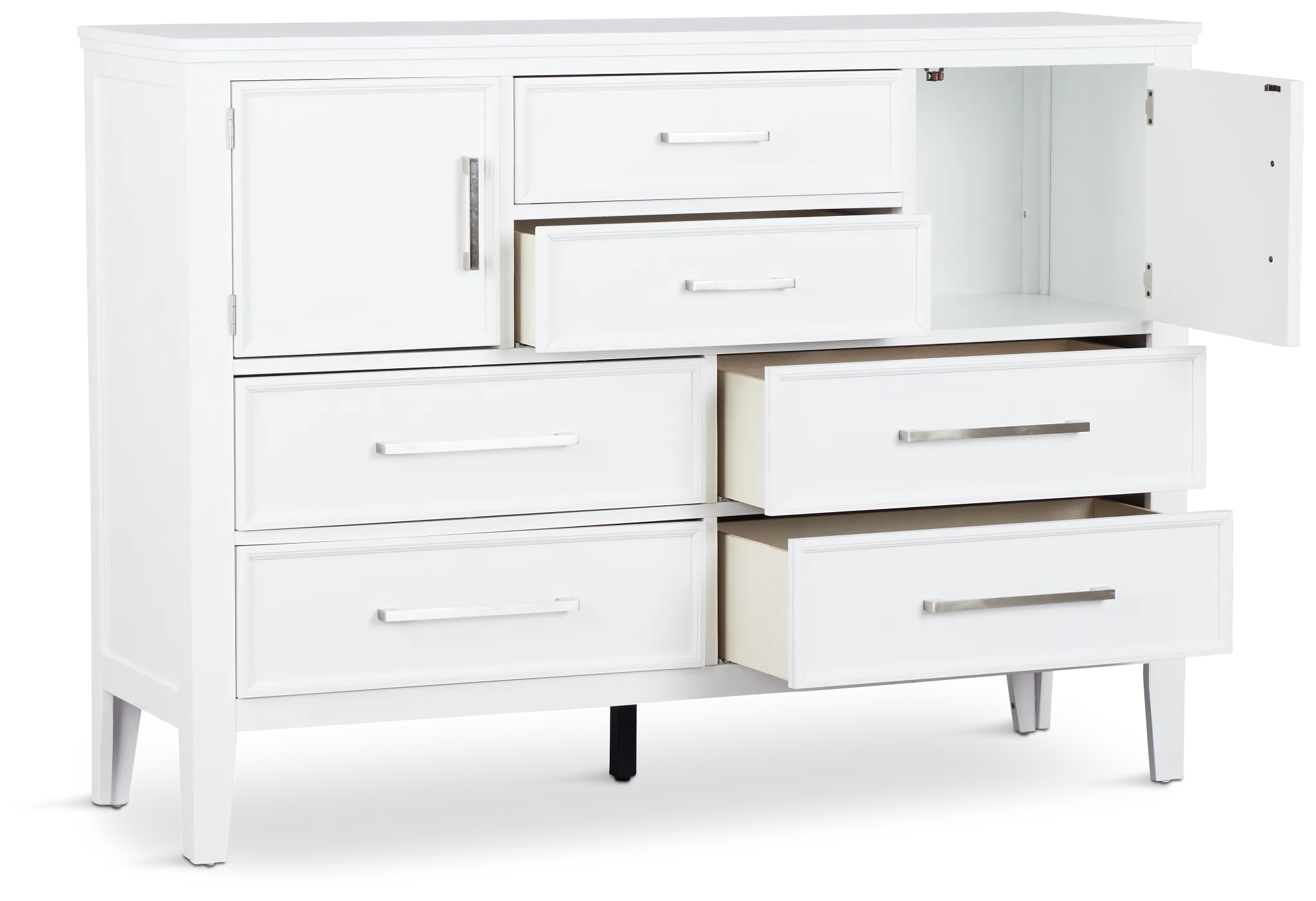 Seabrook Large White Door Dresser