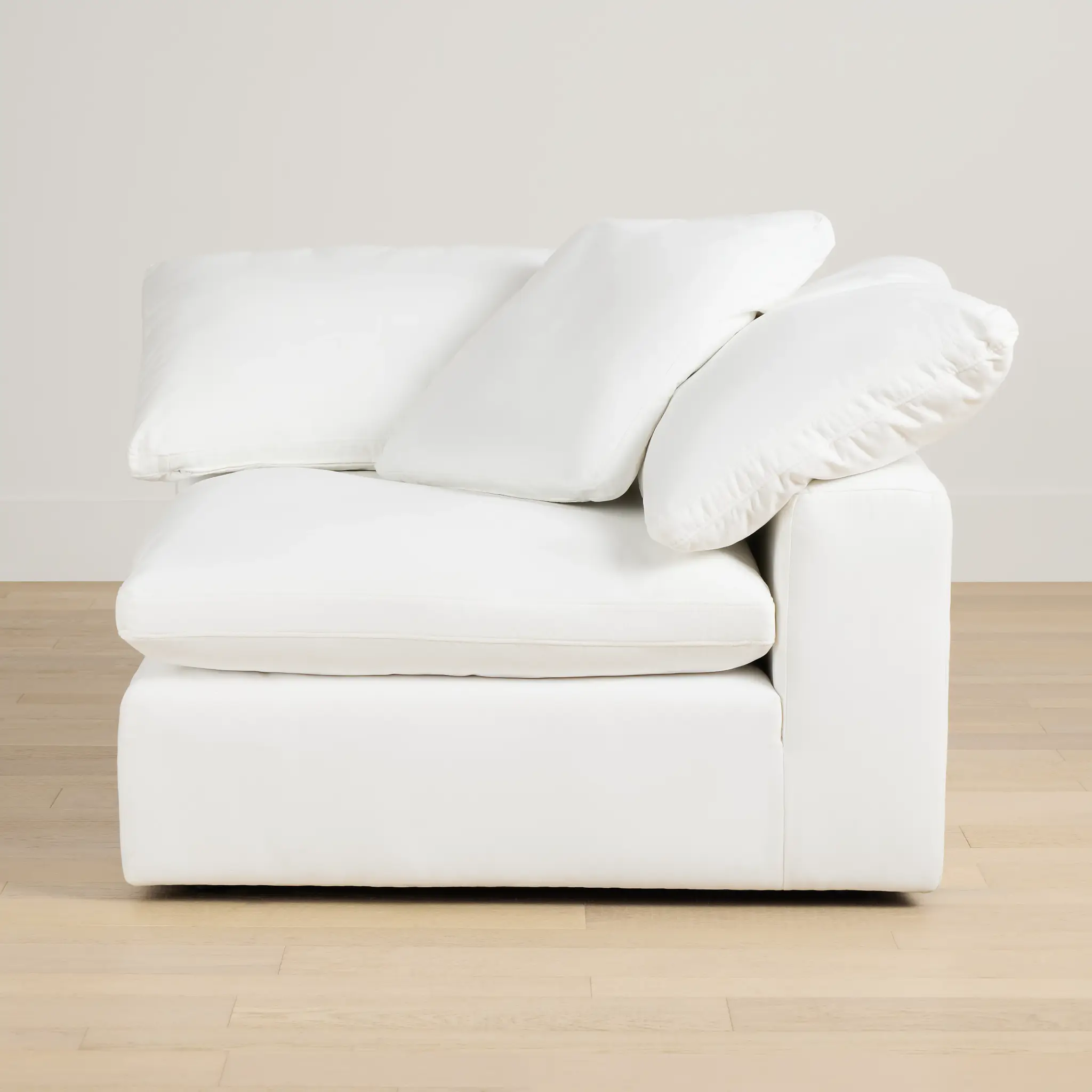 Nixon White Fabric Corner Chair Nixon White Fabric Corner Chair