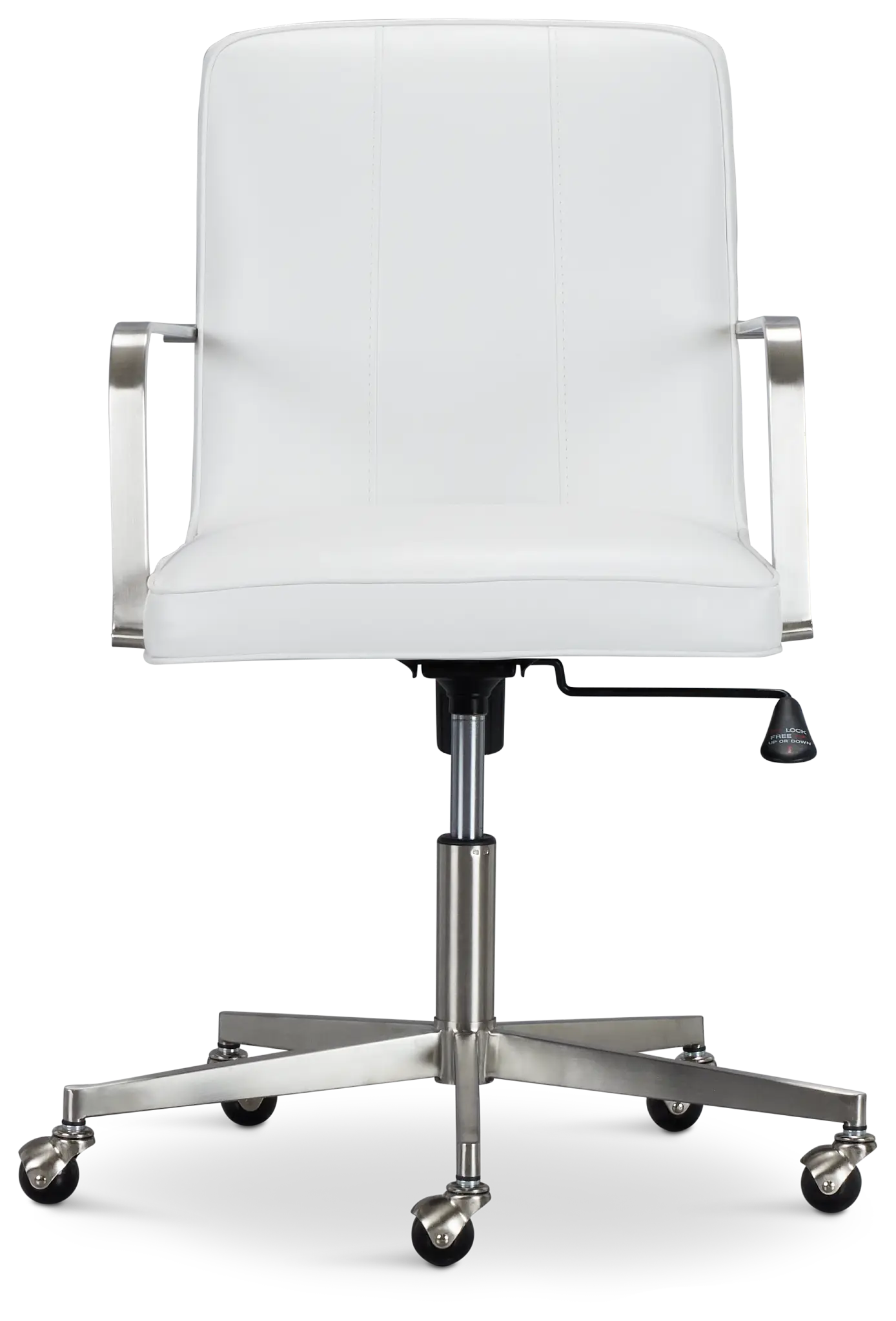 Haven White Chrome Upholstered Desk Chair Haven White Chrome Upholstered Desk Chair