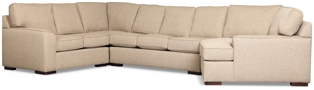 Sinclair Brown Fabric Right Cuddler Cooling Memory Foam Sectional Sinclair Brown Fabric Right Cuddler Cooling Memory Foam Sectional