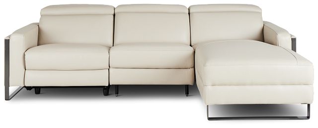 Atlas Taupe Lthr/vinyl Right Chaise Power Reclining Sectional