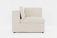 Destin Suave Beige Fabric Corner Chair