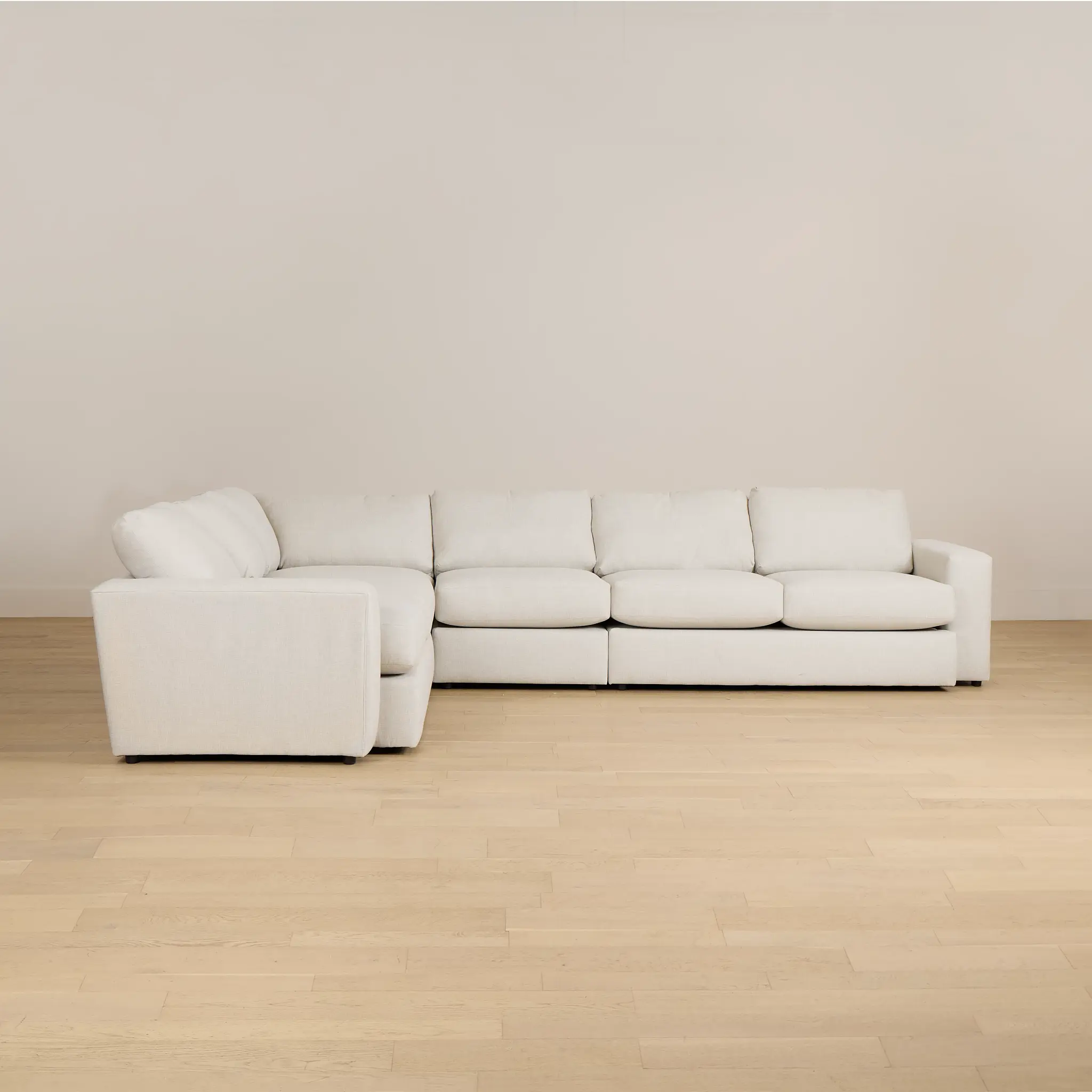 Brantley Light Beige Fabric Medium Two-arm Sectional Brantley Light Beige Fabric Medium Two-arm Sectional