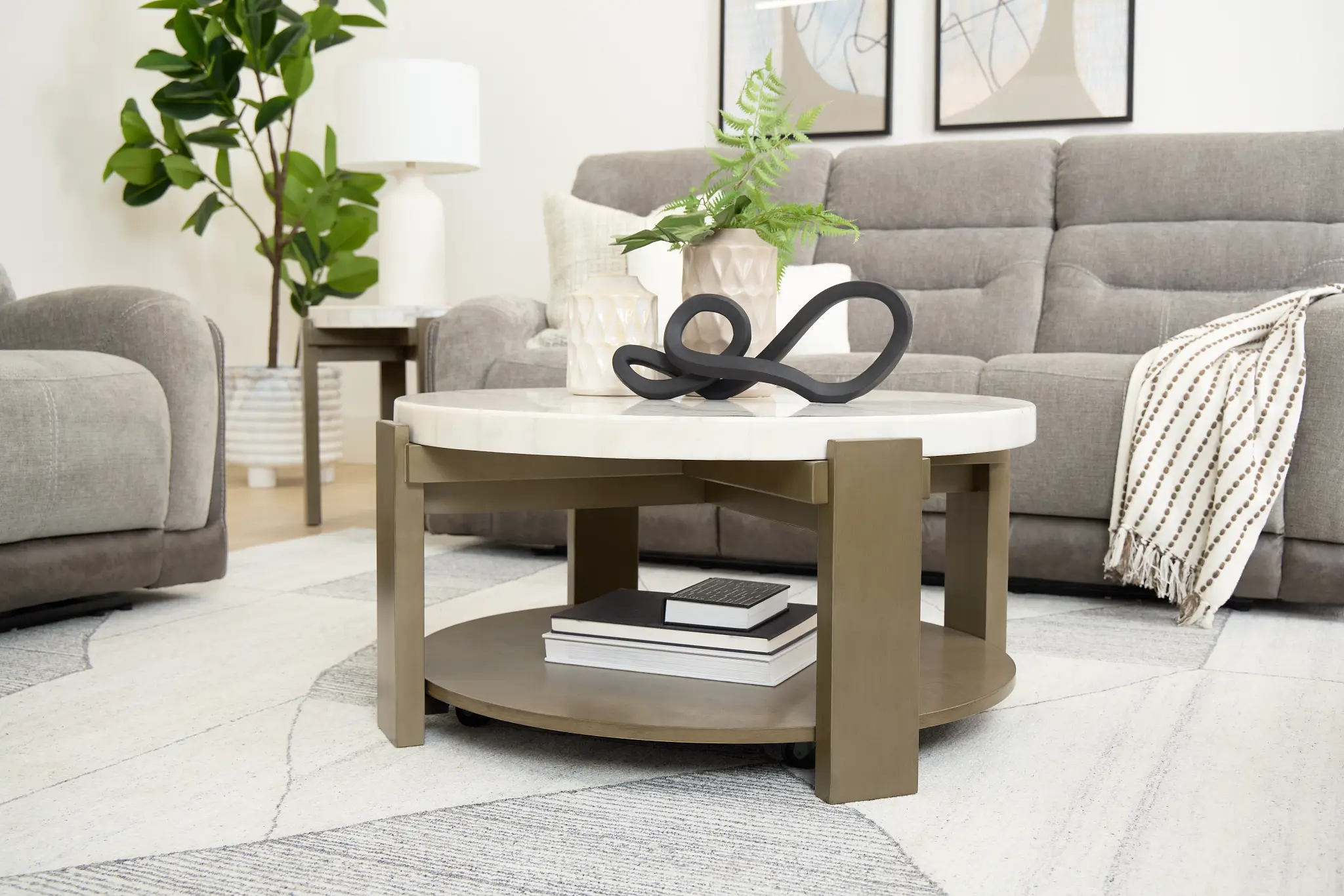 Kaleb White Marble Coffee Table Kaleb White Marble Coffee Table