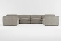 Destin Victory Gray Fabric 8-piece Modular Sectional