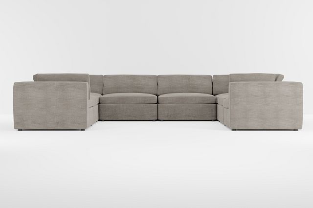 Destin Victory Gray Fabric 8-piece Modular Sectional