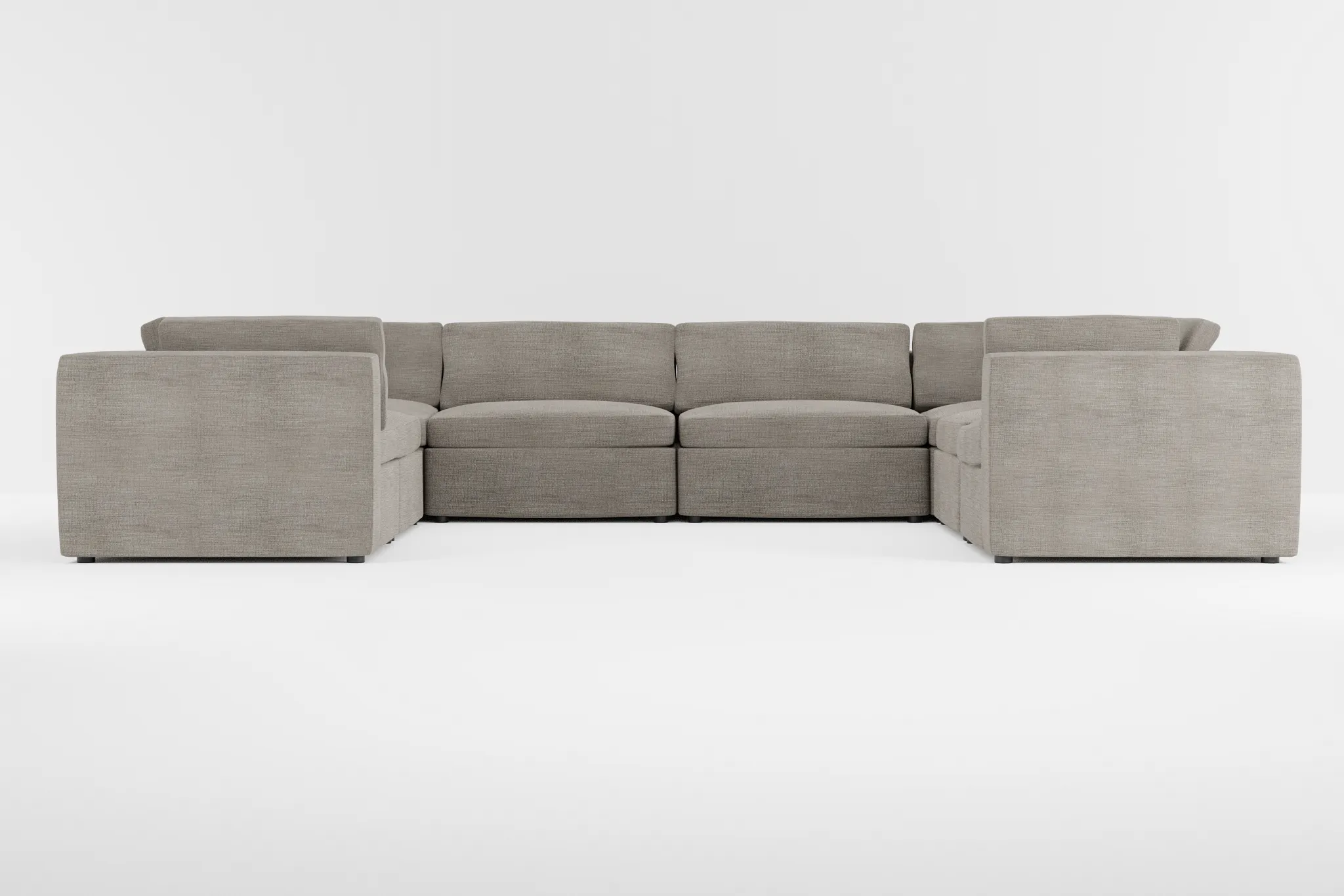 Destin Victory Gray Fabric 8-piece Modular Sectional