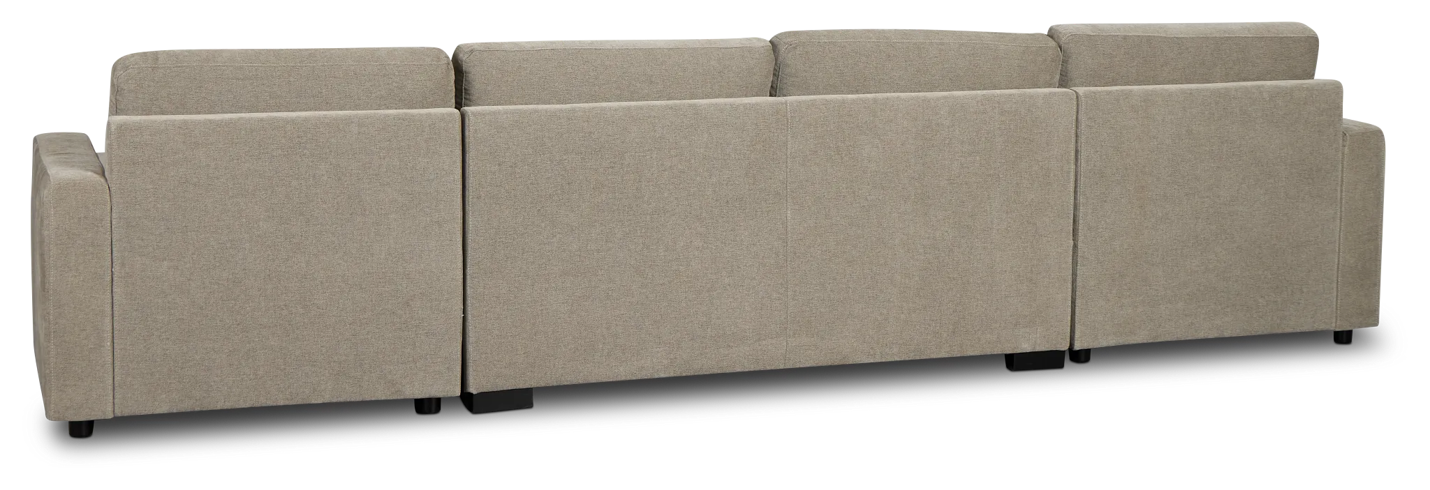 Addie Gray Fabric Double Chaise Sleeper Storage Sectional
