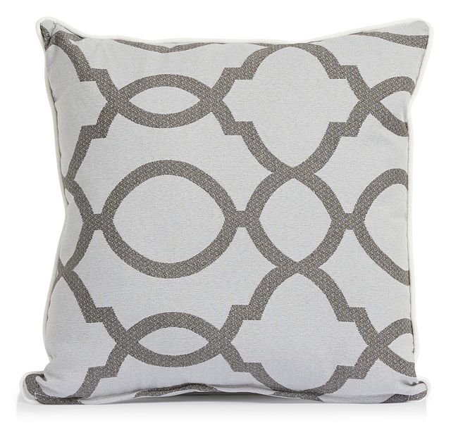 Clover Gray 18" Indoor/outdoor Square Accent Pillow