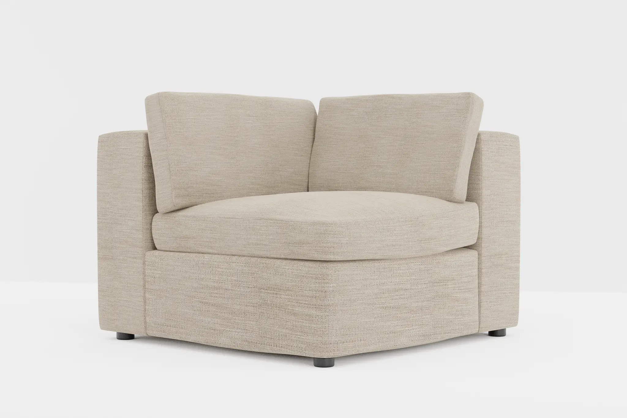 Destin Victory Taupe Fabric Corner Chair Destin Victory Taupe Fabric Corner Chair