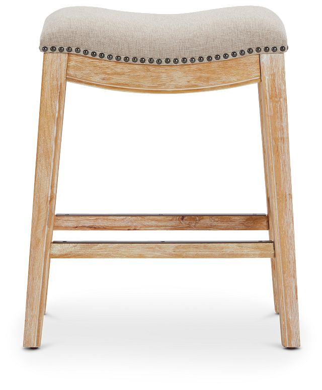 Samson Beige 24" Backless Barstool