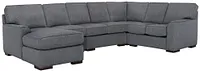 Austin Blue Fabric Large Left Chaise Sectional