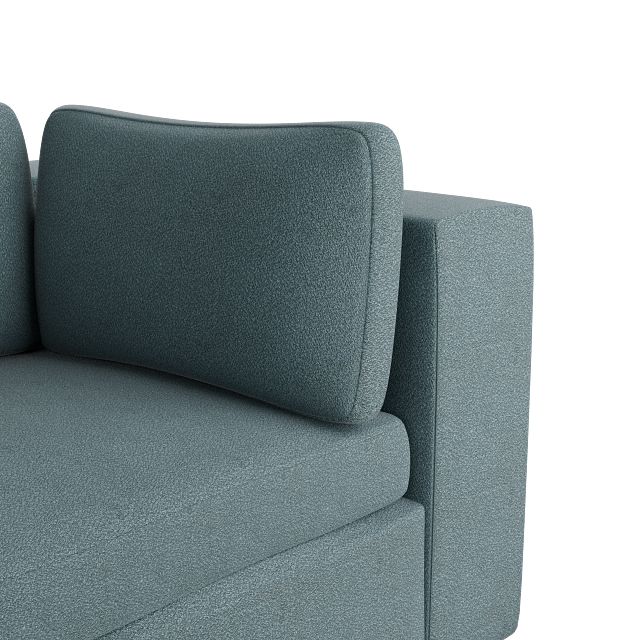 Destin Sutton Blue Fabric 3 Piece Modular Sofa