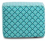 Lalo Aqua Geometric Indoor/outdoor Accent Ottoman
