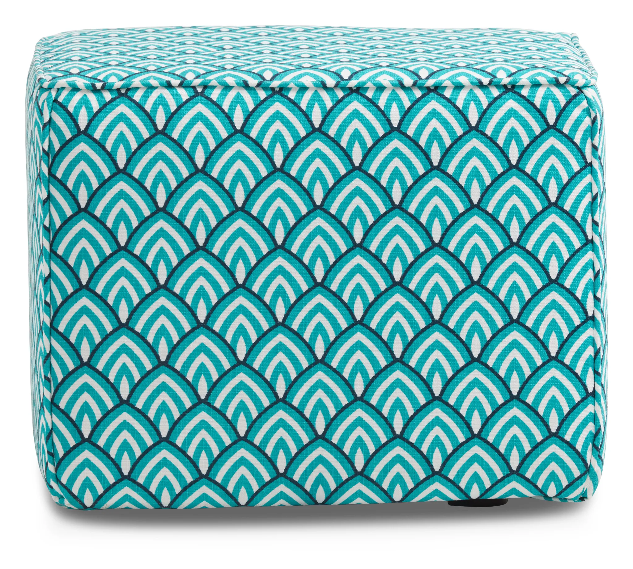 Lalo Aqua Geometric Indoor/outdoor Accent Ottoman