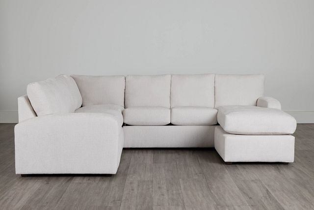 Colby White Micro Right Chaise Sectional (0)