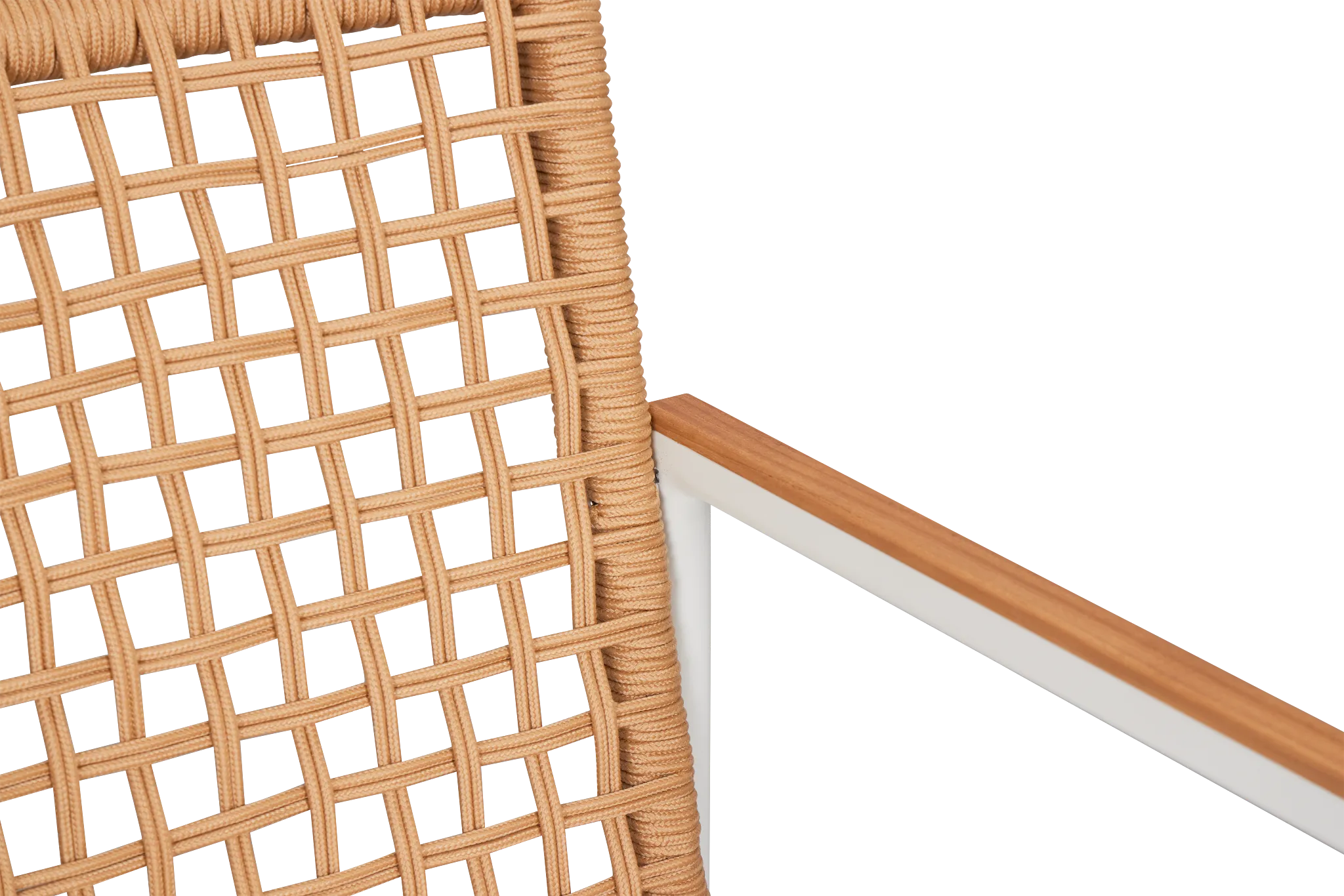 Sunrise White Teak Arm Chair