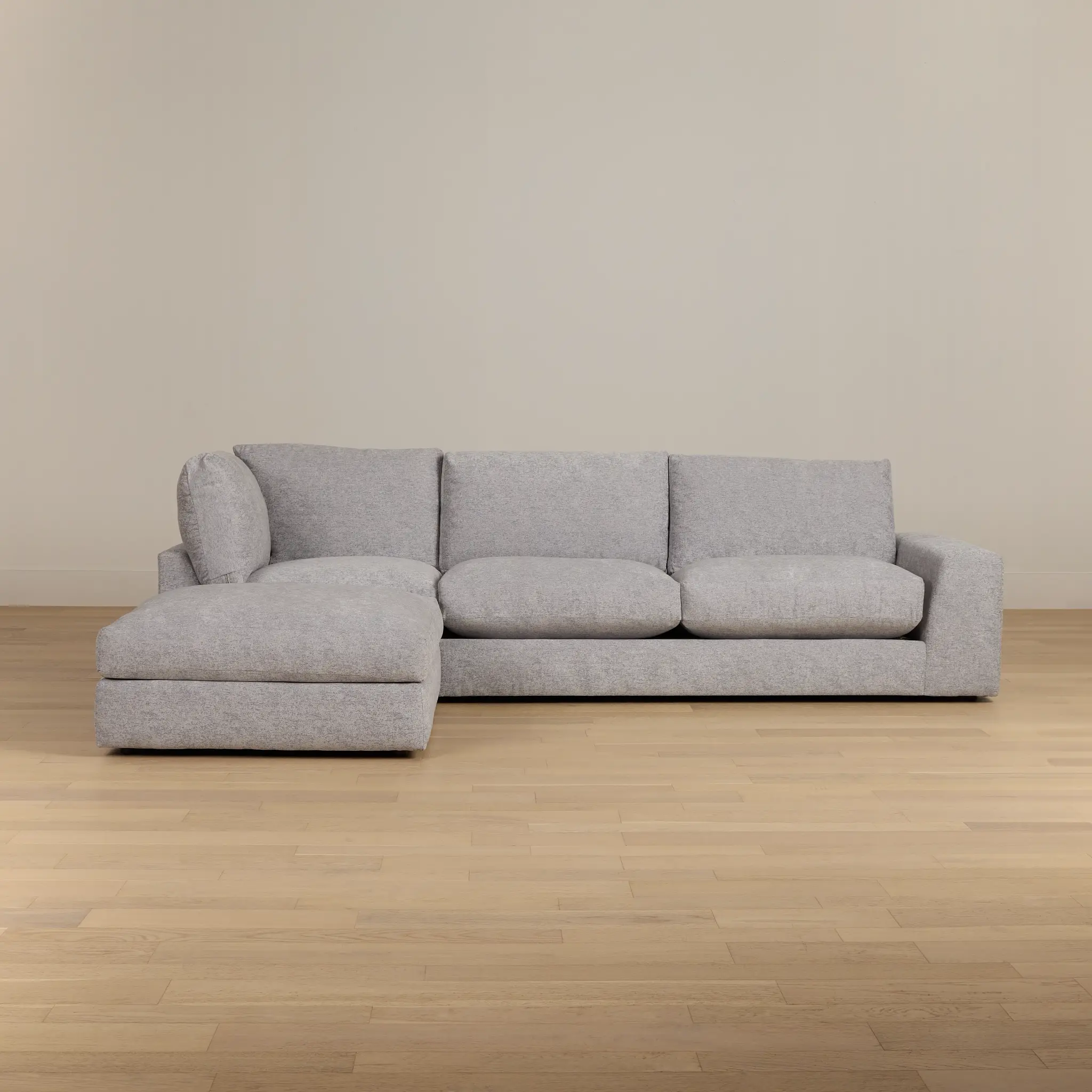 Calista Pewter Fabric Small Left Bumper Sectional Calista Pewter Fabric Small Left Bumper Sectional