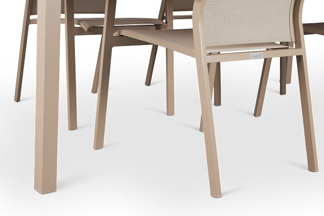 Lisbon Khaki 86" Rectangular Table & 4 Chairs