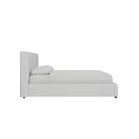 Grayton Revenue White 44" Upholstered Platform Bed