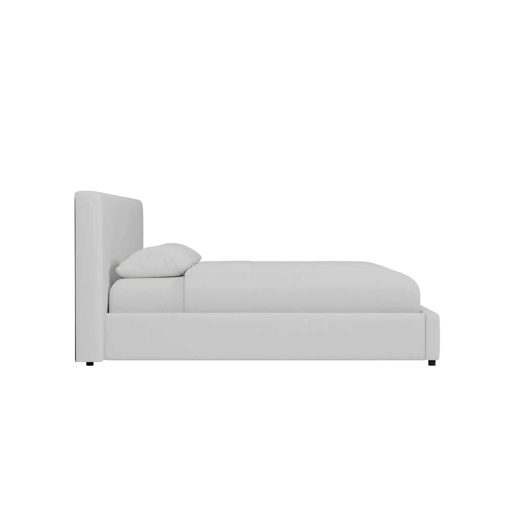 Grayton Revenue White 44" Upholstered Platform Bed Grayton Revenue White 44" Upholstered Platform Bed