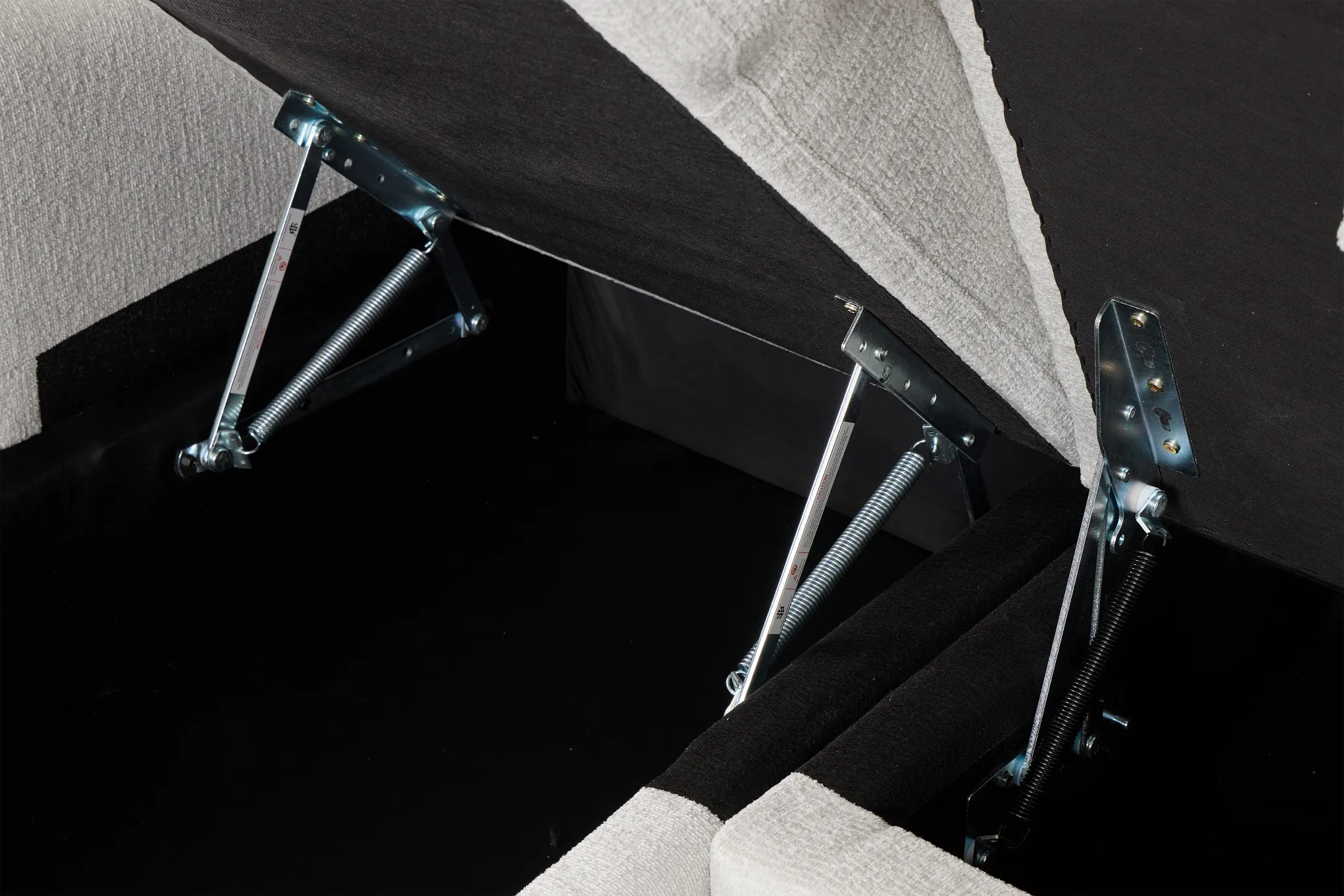 Everly Gray Fabric Left Chaise Storage Sectional