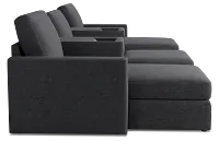 Citymod Dark Gray Fabric 6-piece Home Theater With Media Consoles